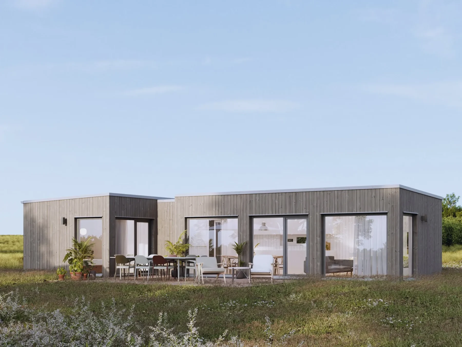 Helårsbolig_Rak_80.6R.T_Exterior_Jernvitriol_fasade_stående_panel_terrasse_store_vinduer