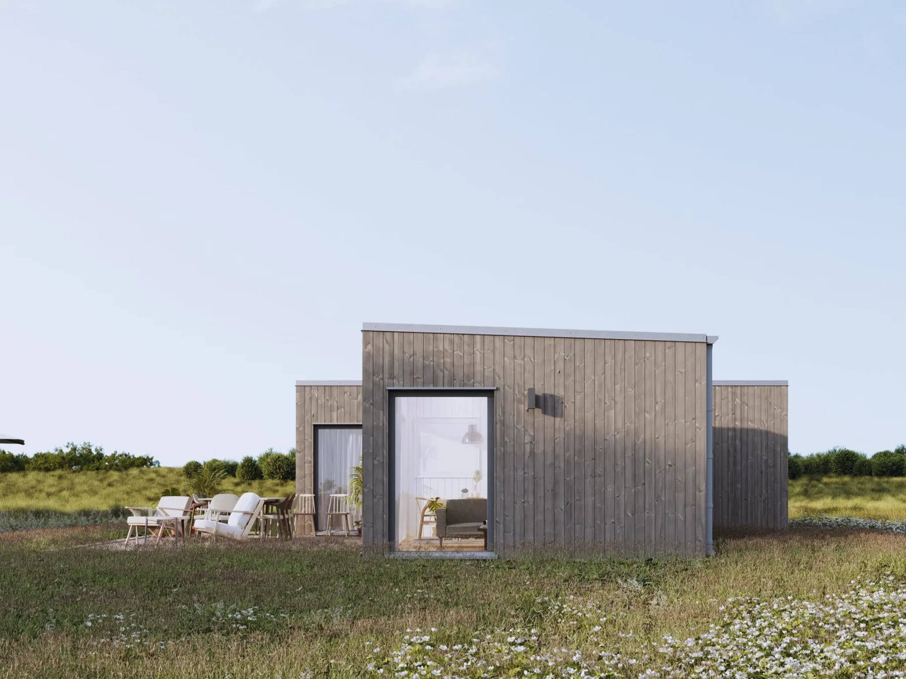 Helårsbolig_Rak_80.6R.T_Exterior_Jernvitriol_fasade_stående_panel_terrasse_store_vinduer