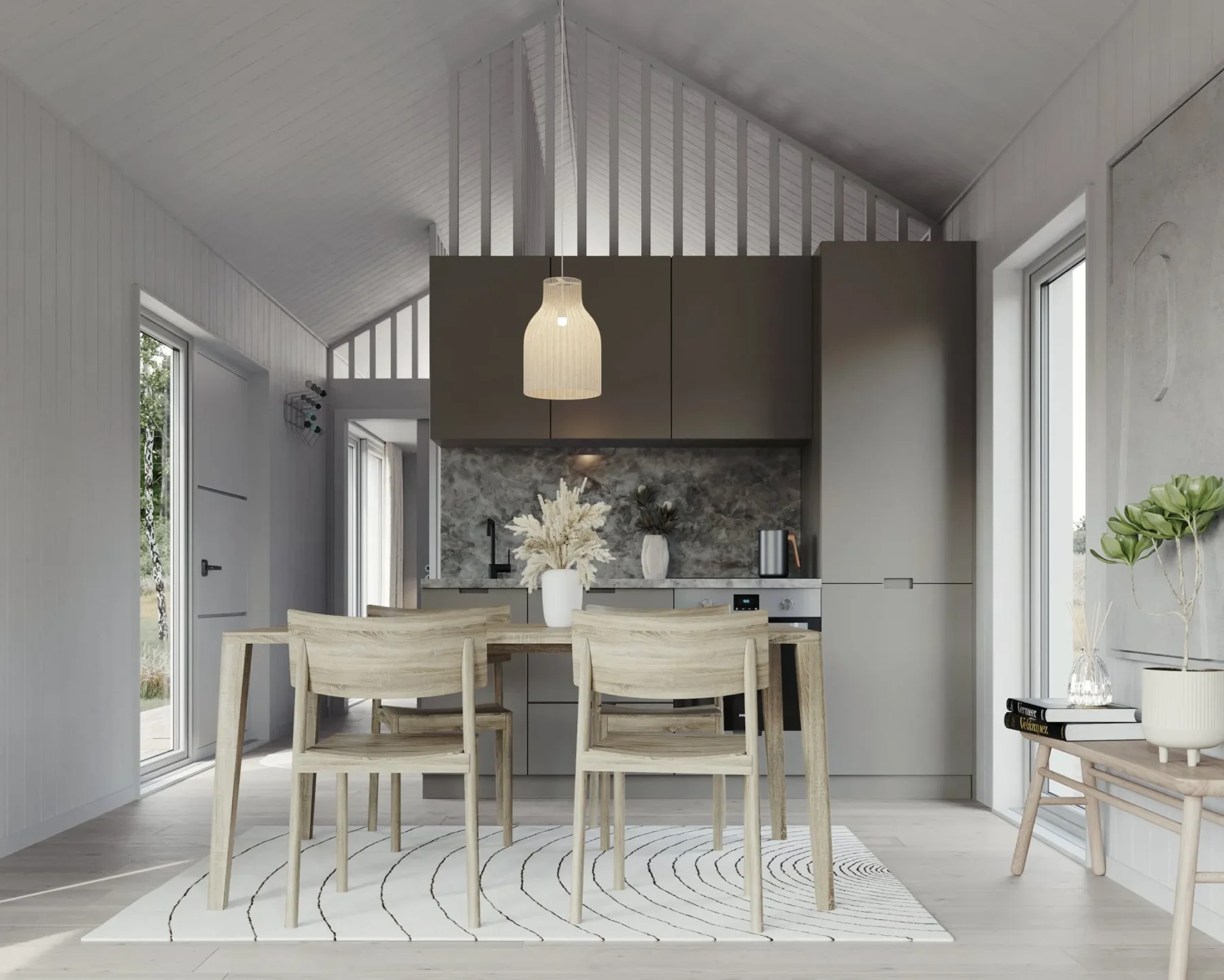 Fritidshus_Klassisk_50.1_Interiør_Kjøkken_stue_loft