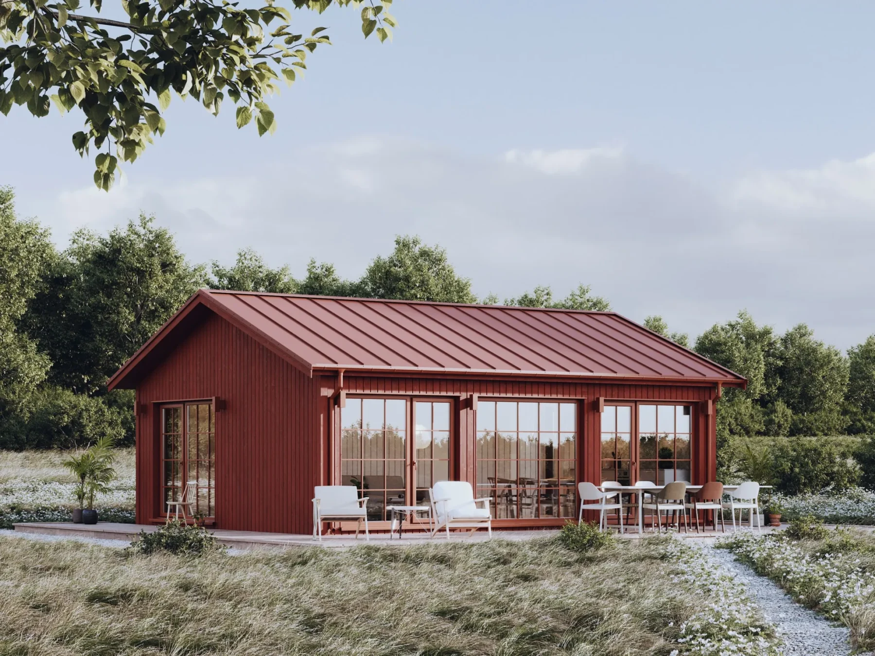 Fritidshus_Klassisk_50.2_Eksteriør_Falurød_natur