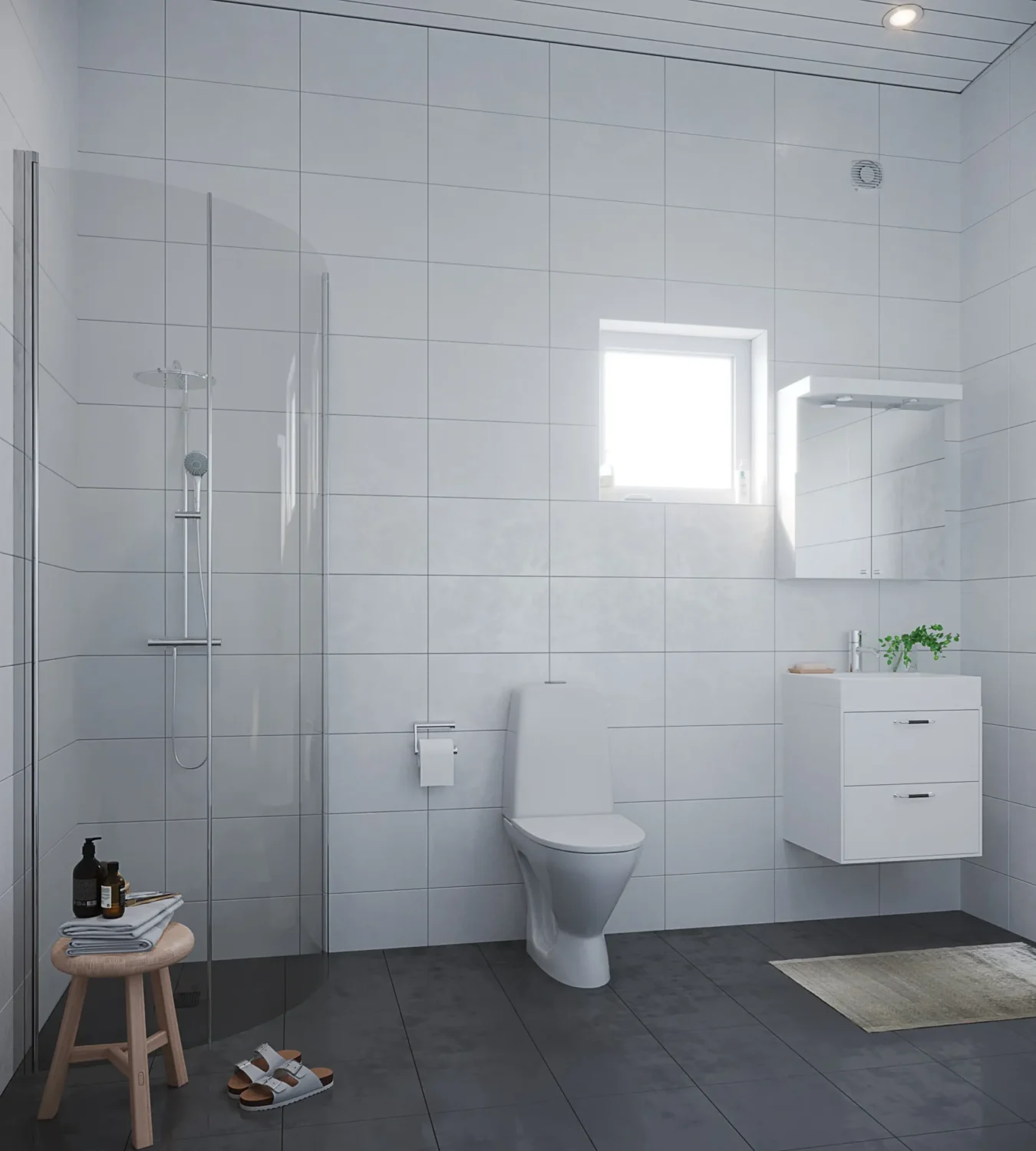 Badrom toalett fliser fliser dusj