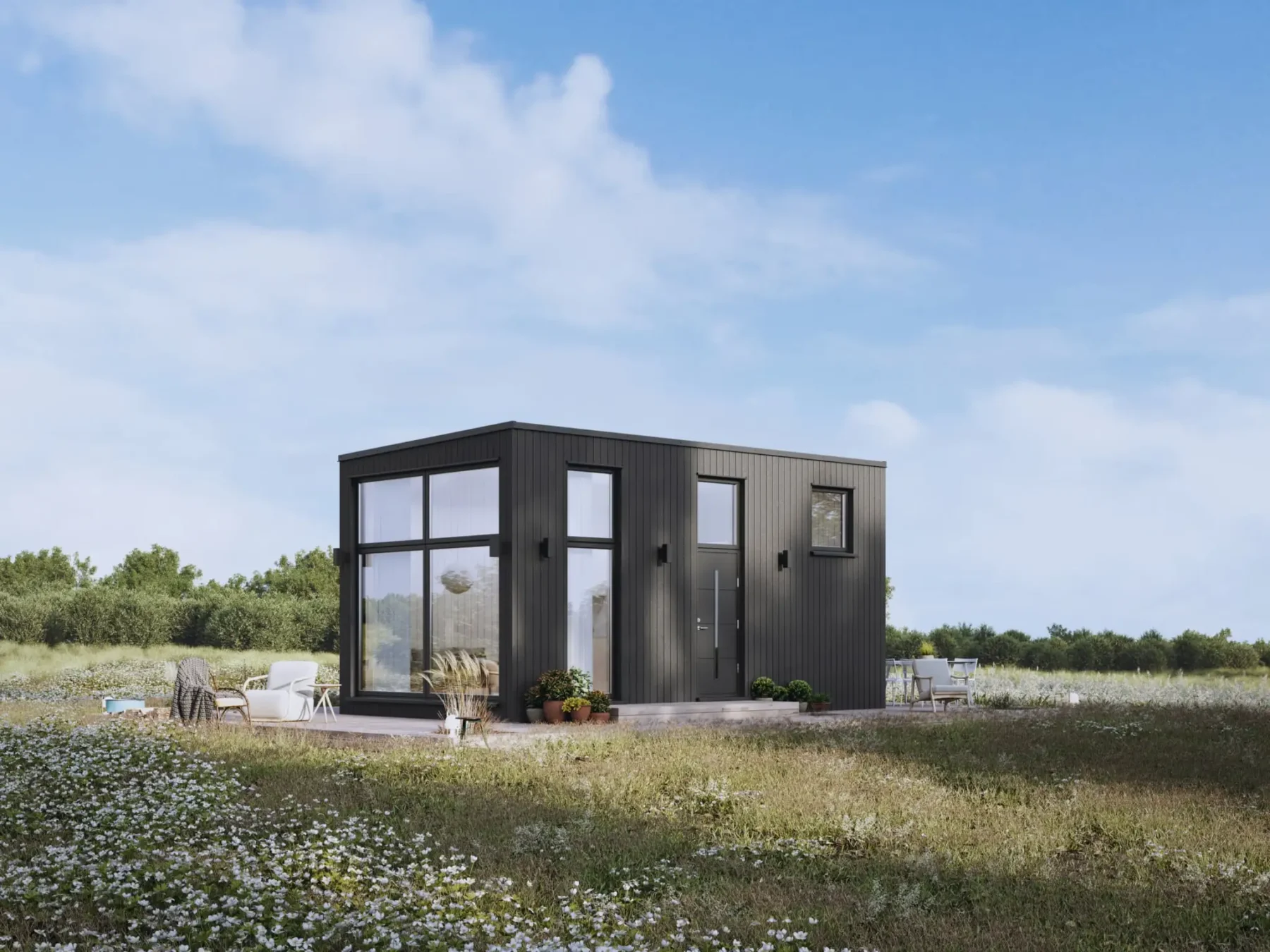 Attefallshus_Rak_30.3R_Exterior_Svart_natur_hus-store-vinduer-småhus-microhus